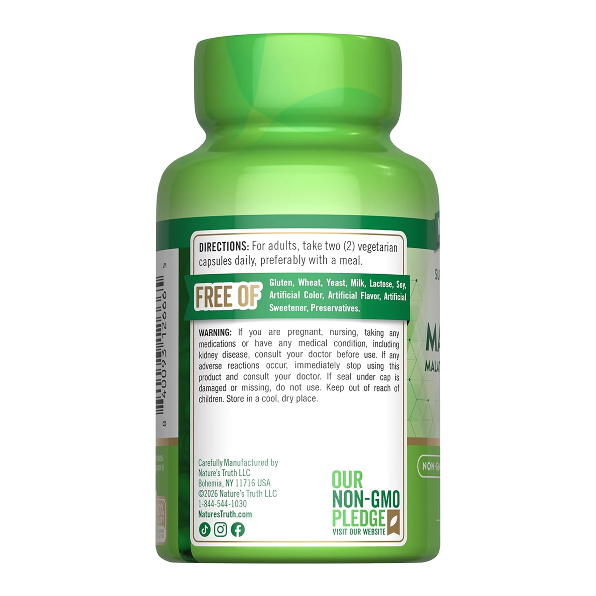 Triple Magnesio + Zinc+ Vitamina D - 60 cápsulas