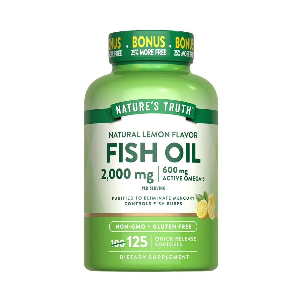 Omega 3 Fish Oil 2000 mg con esencia de limón - Cápsulas Blandas