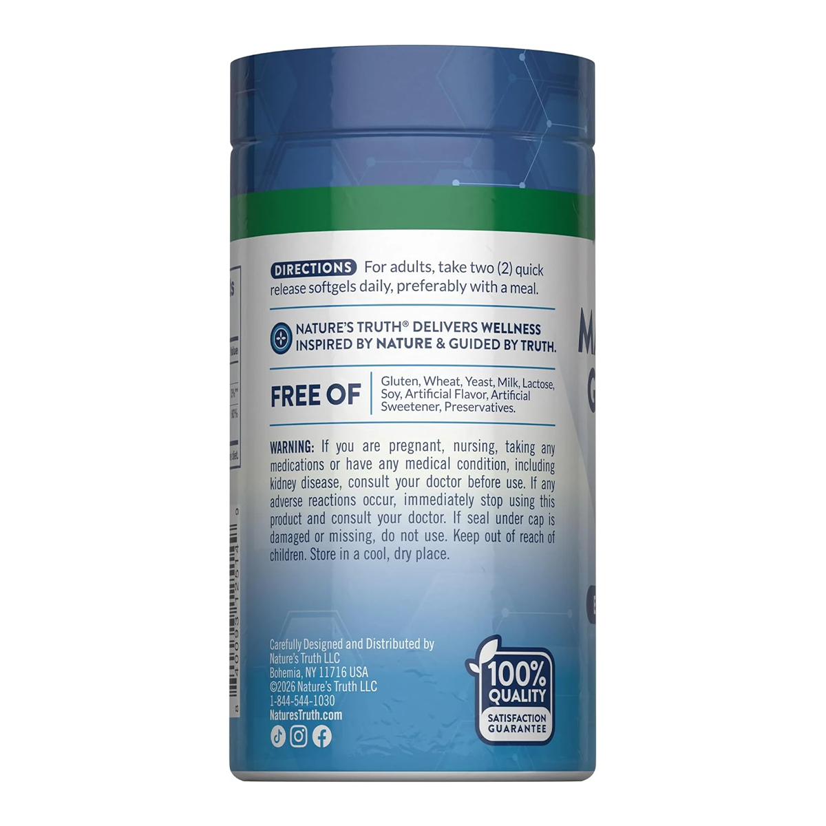 Magnesio Glicinato 250 mg - 60 Softgel de rápida absorción