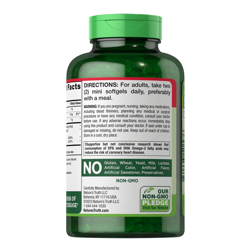 Omega 3 Mini Fish Oil 1340 mg - 200 Cápsulas Blandas