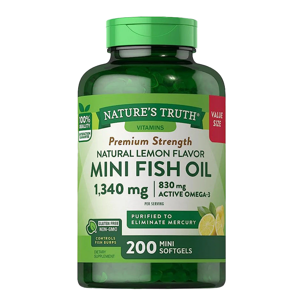 Omega 3 Mini Fish Oil 1340 mg - 200 Cápsulas Blandas
