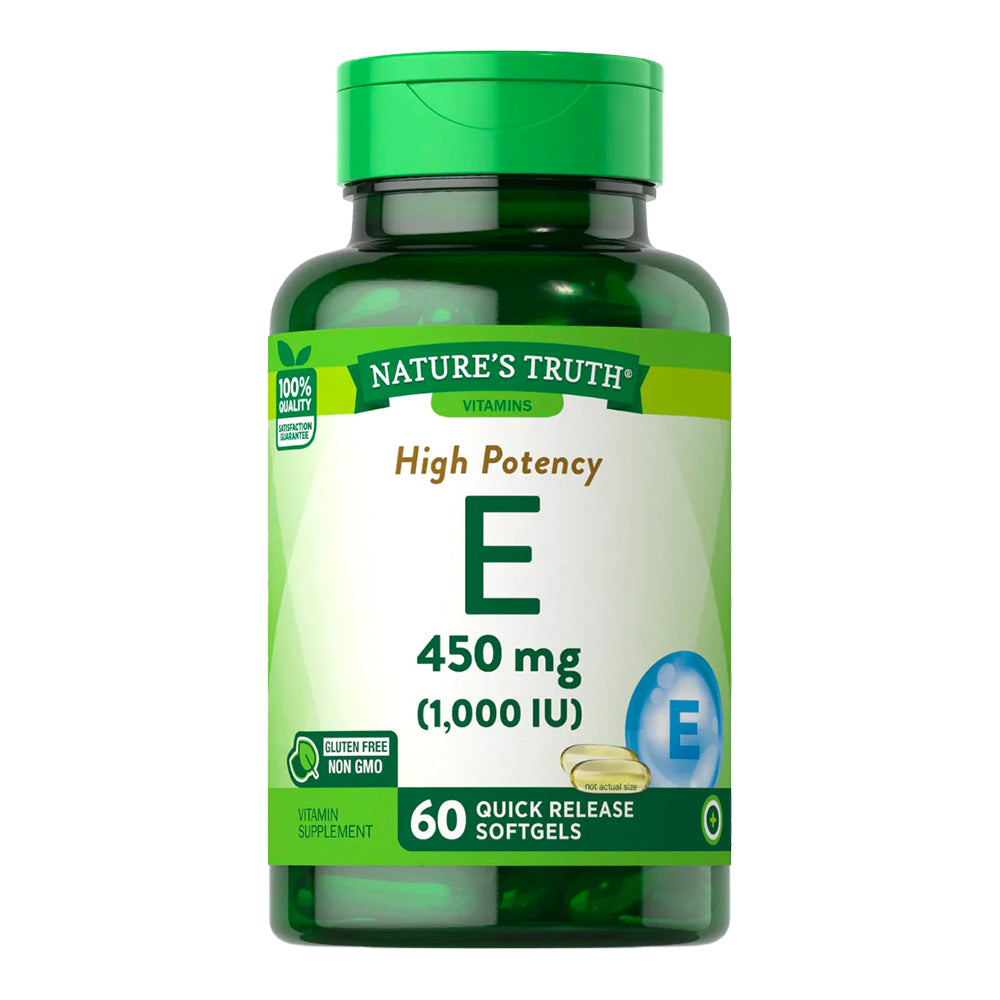 Vitamina E 450 MG (1000 UI) - 60 Cápsulas Blandas