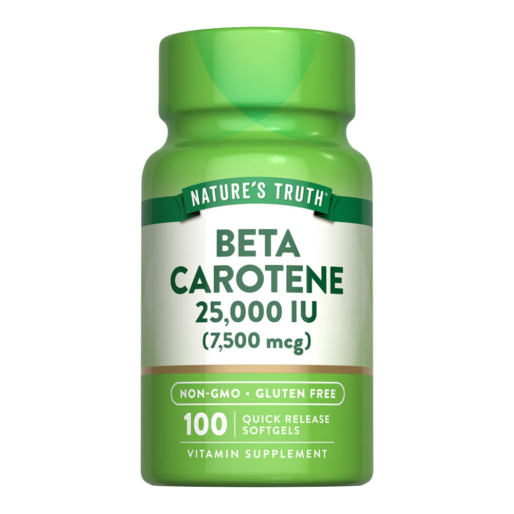Betacaroteno 25.000 UI (7500 Mcg) - 100 Cápsulas Blandas