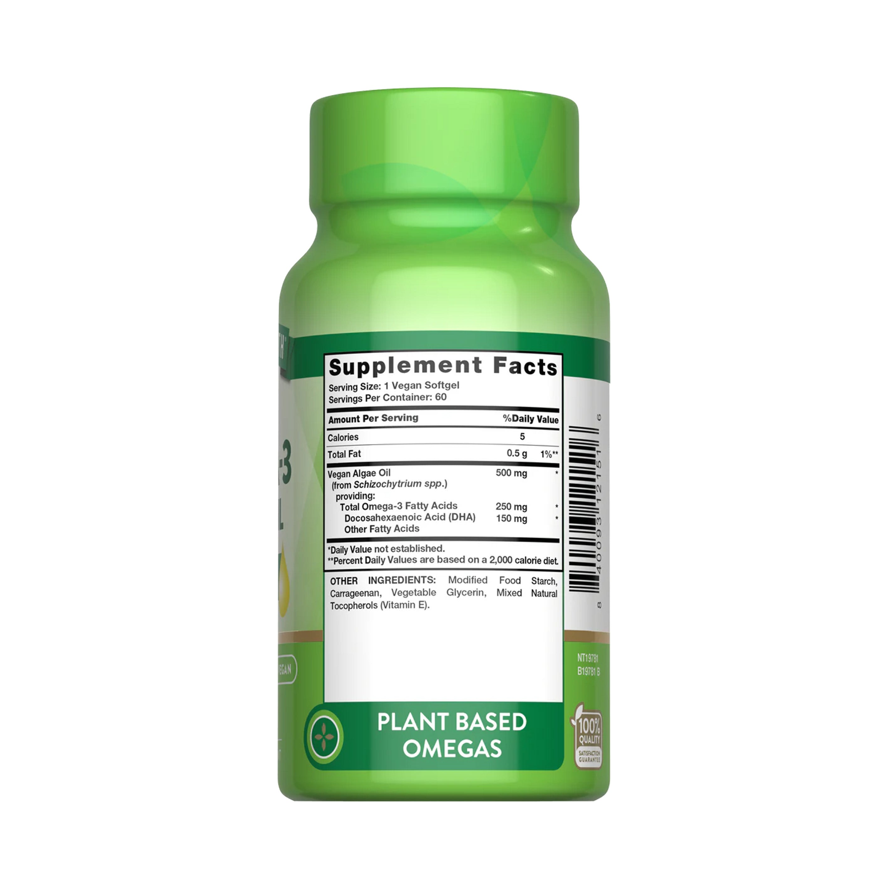 Omega 3 Algae Oil Vegano con DHA - 60 Cápsulas Blandas Veganas