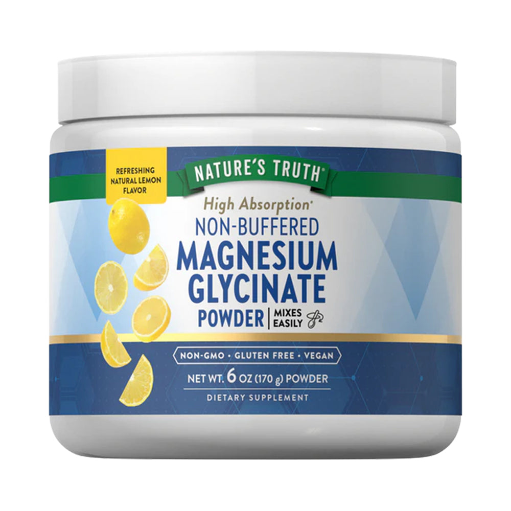 Magnesio Glicinato en polvo sabor limón 170 gr (Sin Glúten)