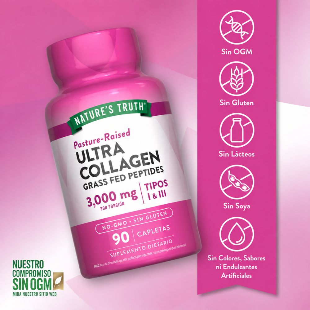 Colágeno Hidrolizado Tipo I & III con Vitamina C - 90 Comprimidos