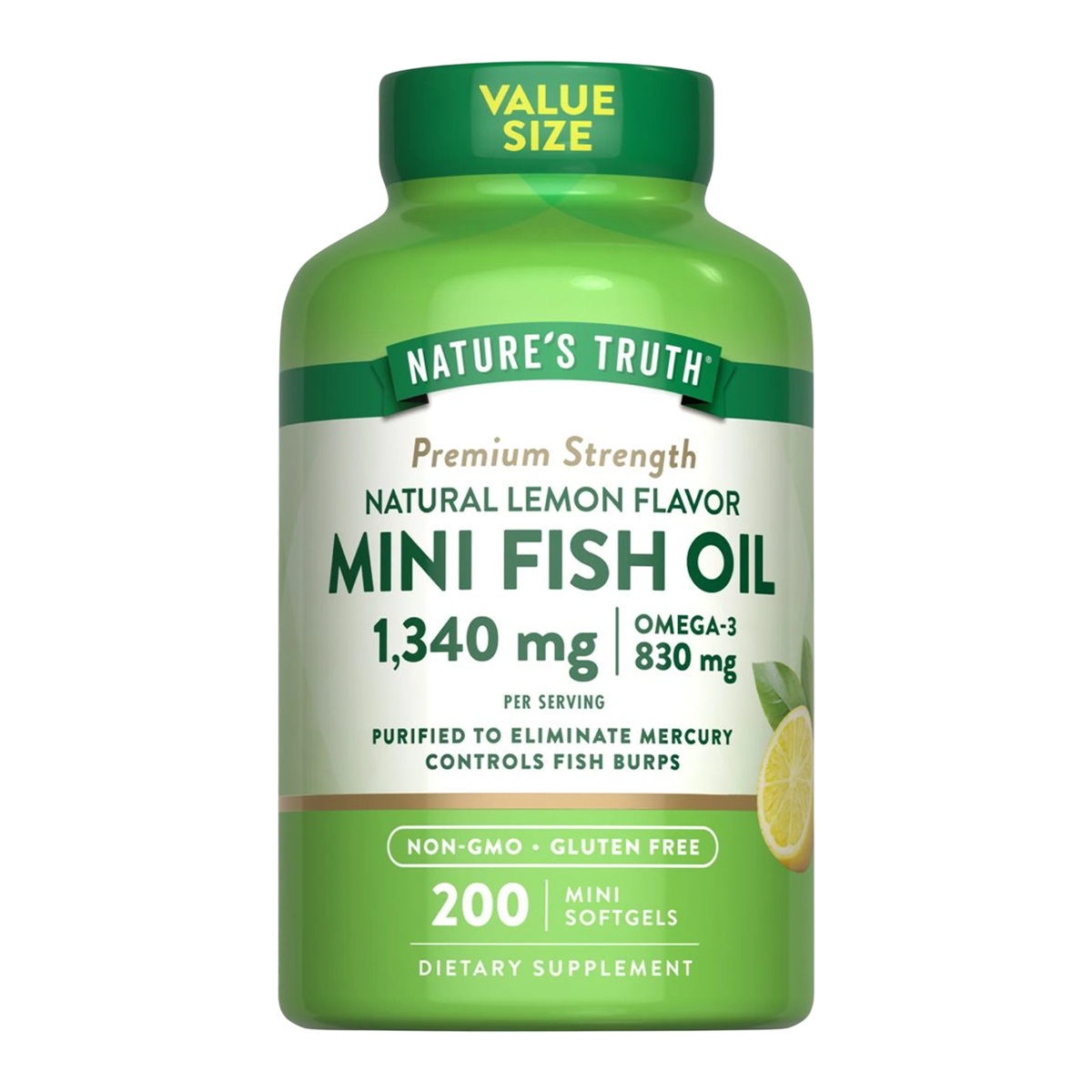 Omega 3 Mini Fish Oil 1340 mg - 200 Cápsulas Blandas