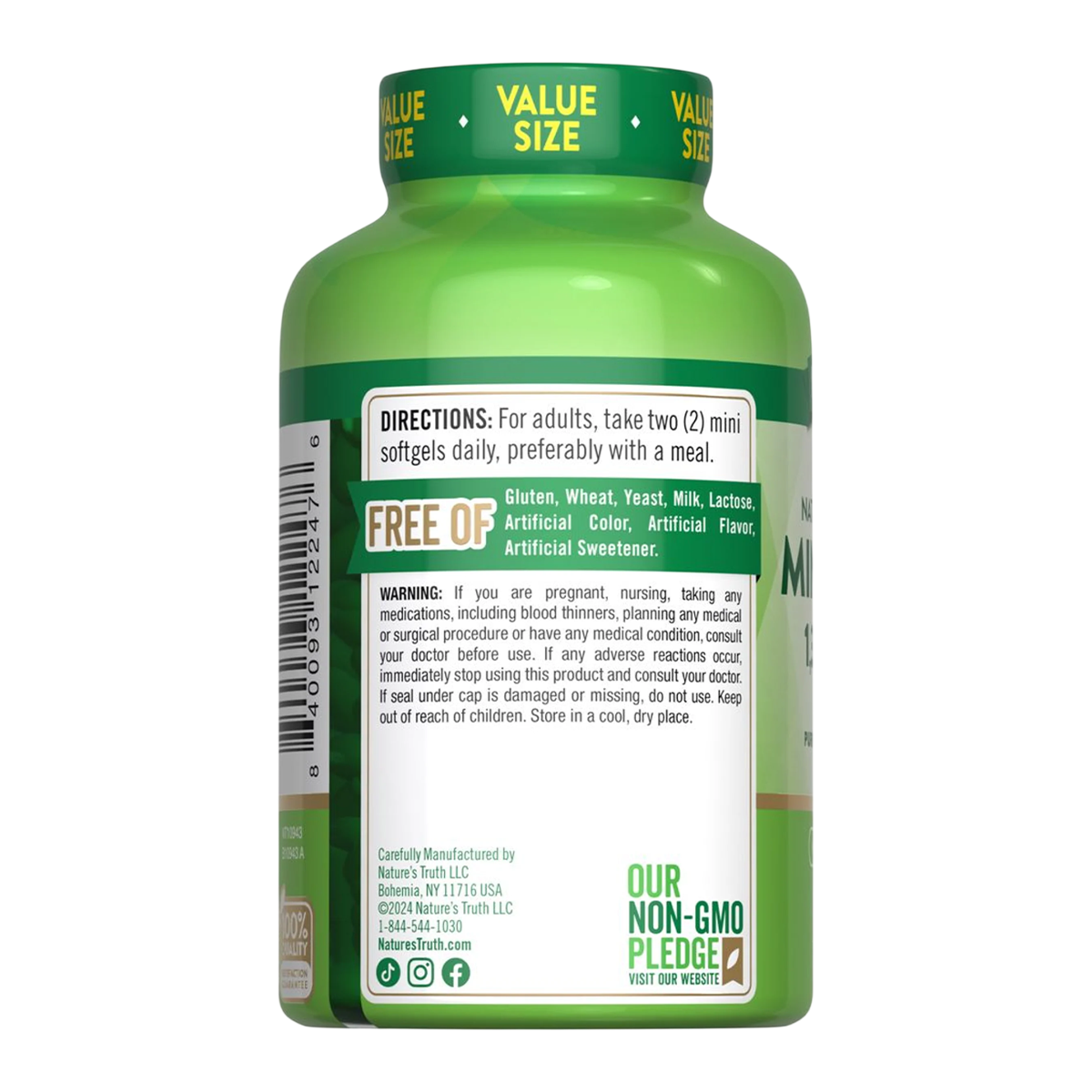 Omega 3 Mini Fish Oil 1340 mg - 200 Cápsulas Blandas