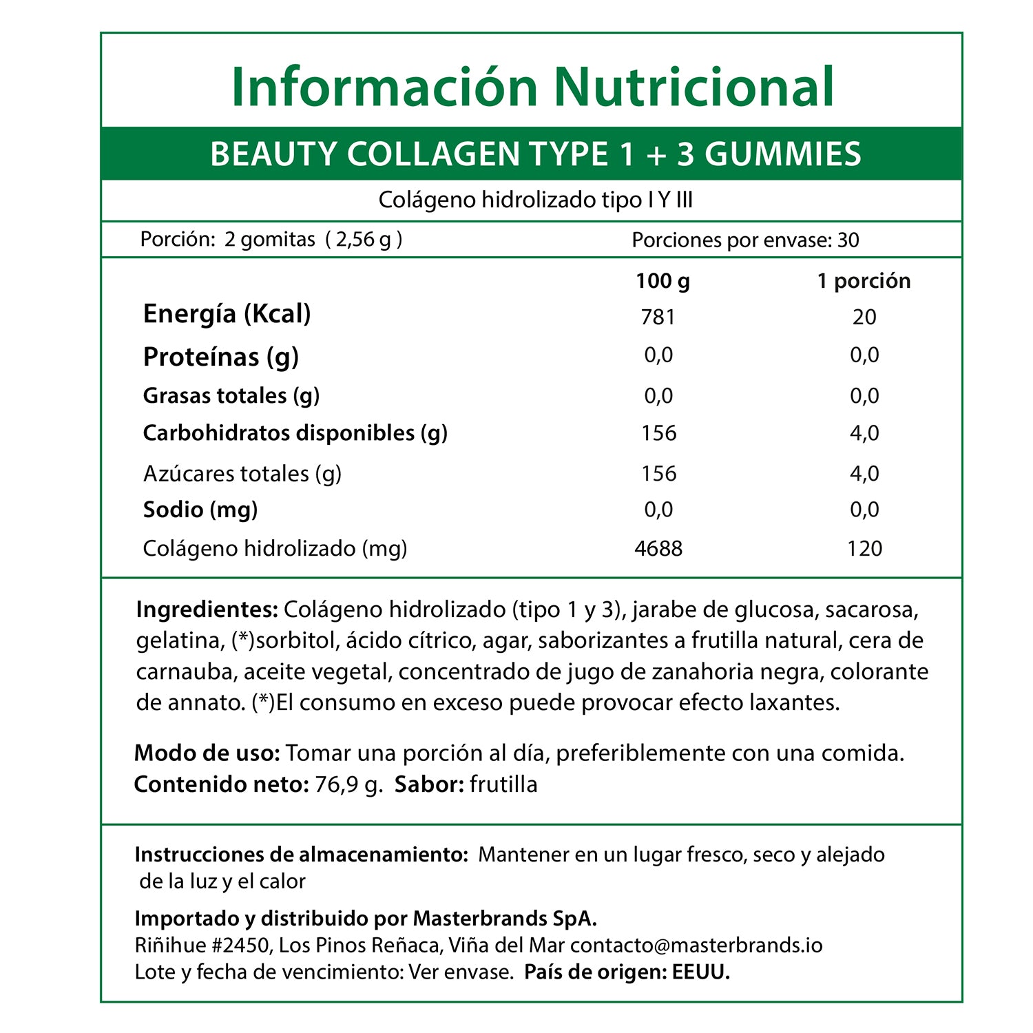 Gomitas de Colágeno Tipo I & III Beauty Collagen - 60 Gomitas