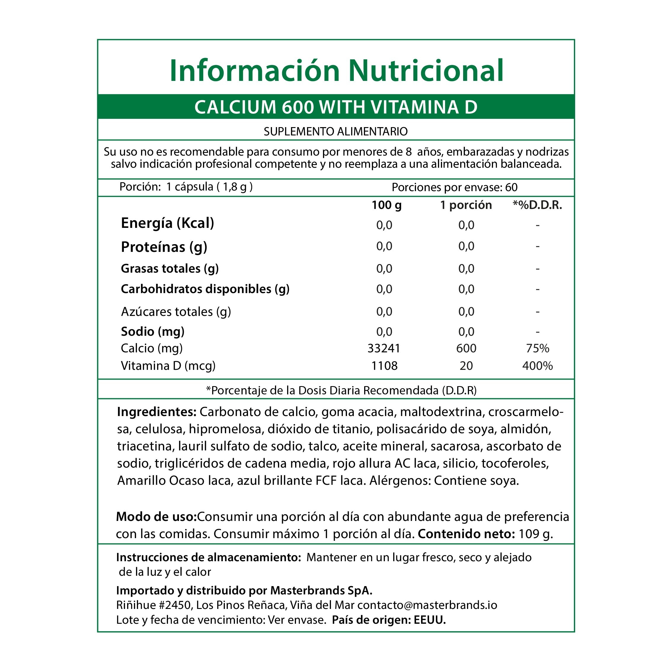 Calcio 600 mg + Vitamina D3