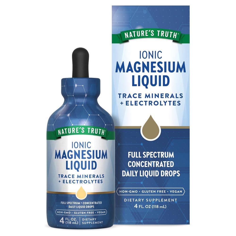 Magnesio Líquido de Alta Absorción 200 mg + Electrolitos –  Vegano y sin Gluten, 48 Porciones