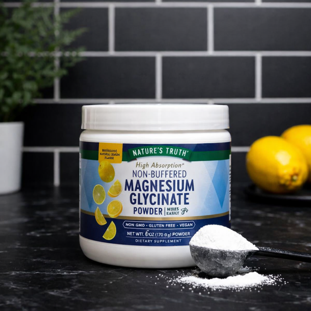 Magnesio Glicinato en polvo sabor limón 170 gr (Sin Glúten)