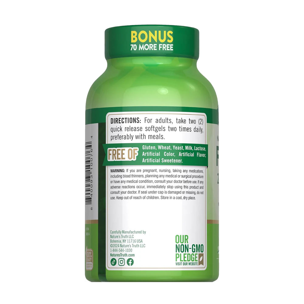 Pack x3 Omega 3 Fish Oil 2000 mg con esencia de limón - Cápsulas Blandas