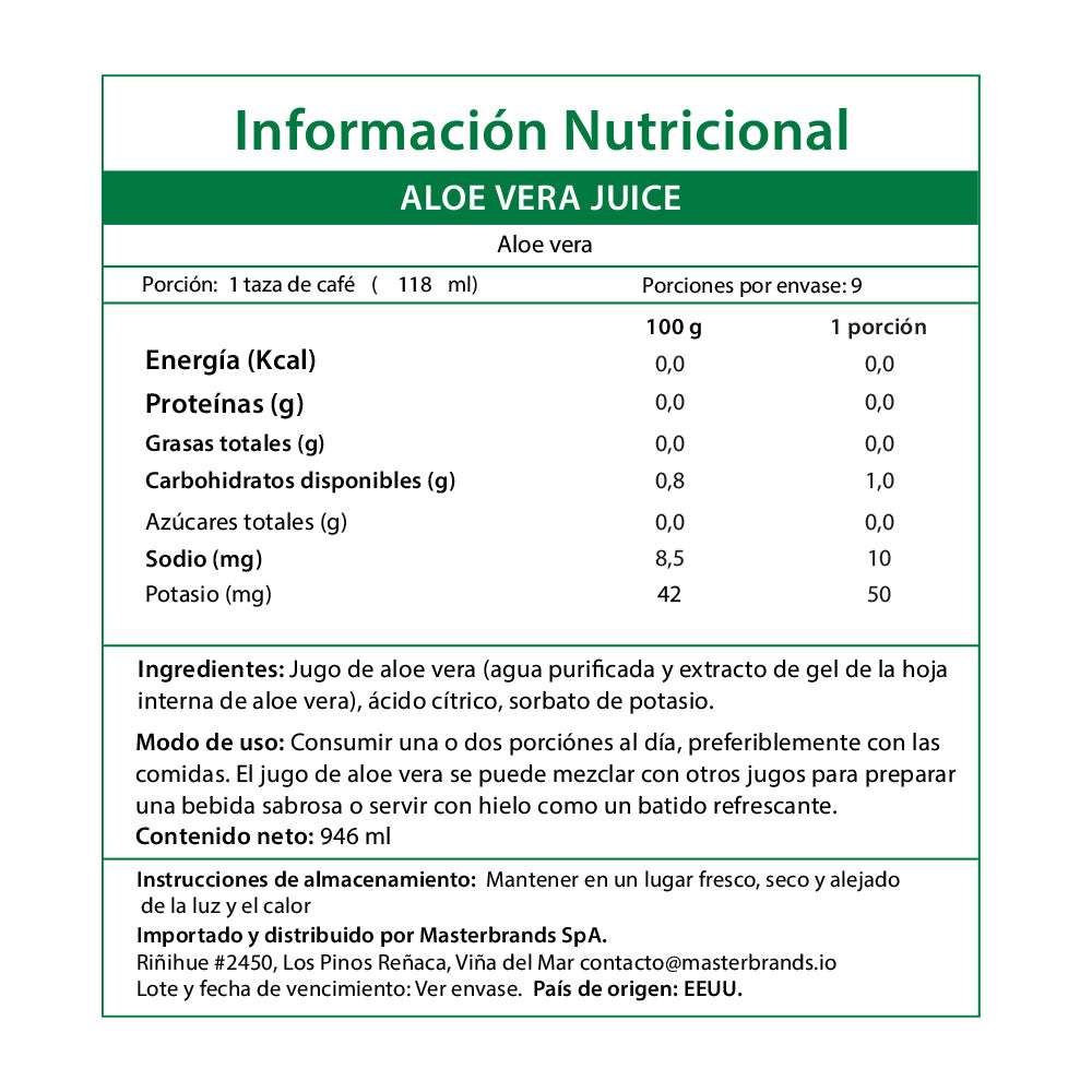 Aloe Vera Líquido - 946 mL