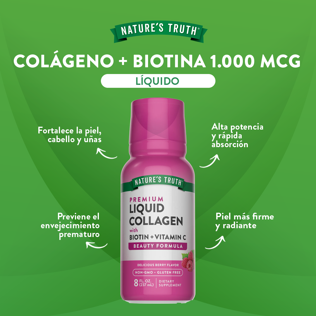 Colágeno Líquido + Biotina 1.000 Mcg