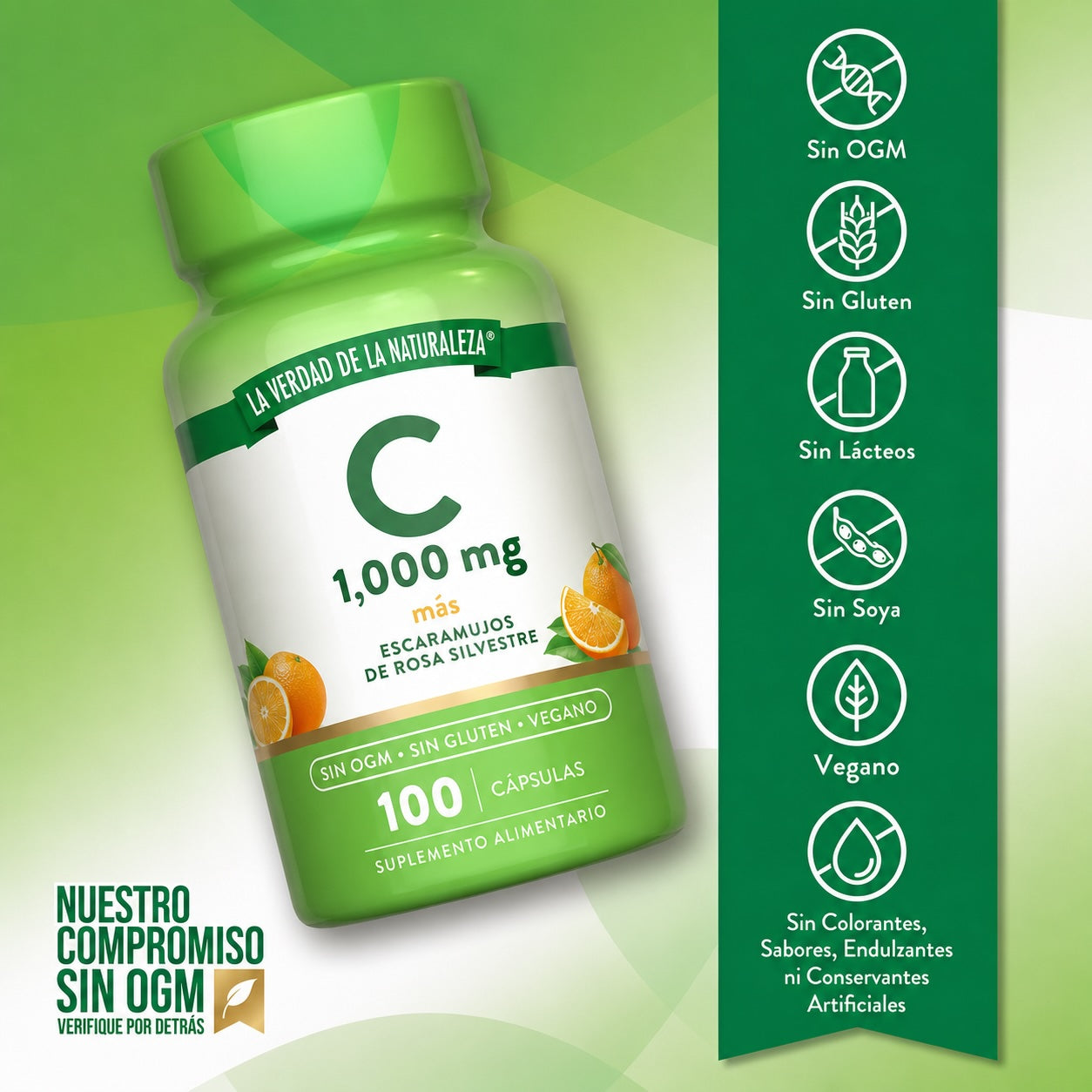 Vitamina C 1000 Mg & Wild Rose Hips - 100 Comprimidos